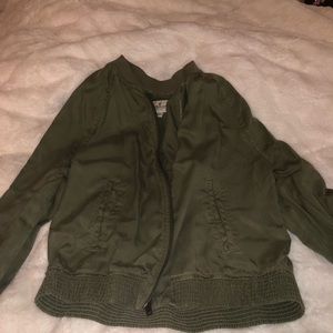 Green bomber jacket